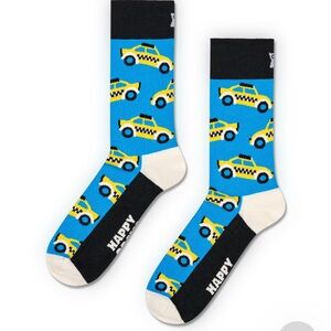 Happy Socks NYC Edition Taxi Cab Socks Mens Size 8-12